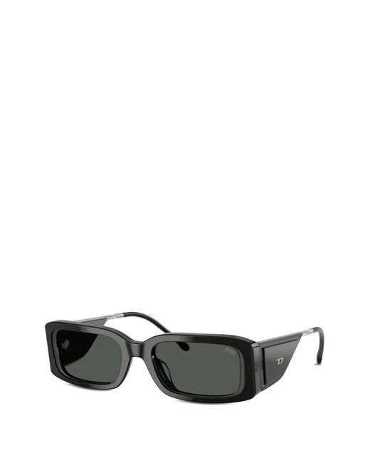 DIESEL Black Lunettes De Soleil À Monture Rectangulaire