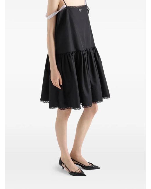 Prada Black Re-Nylon Mini-Dress