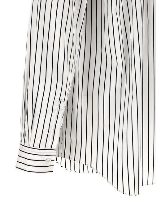 Comme des Garçons White Chemise Rayée À Poche Poitrine for men