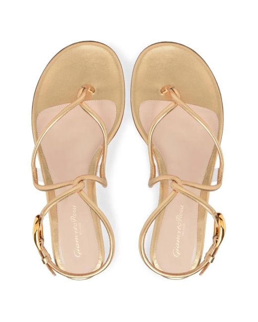 Gianvito Rossi Metallic Mamba Sandals