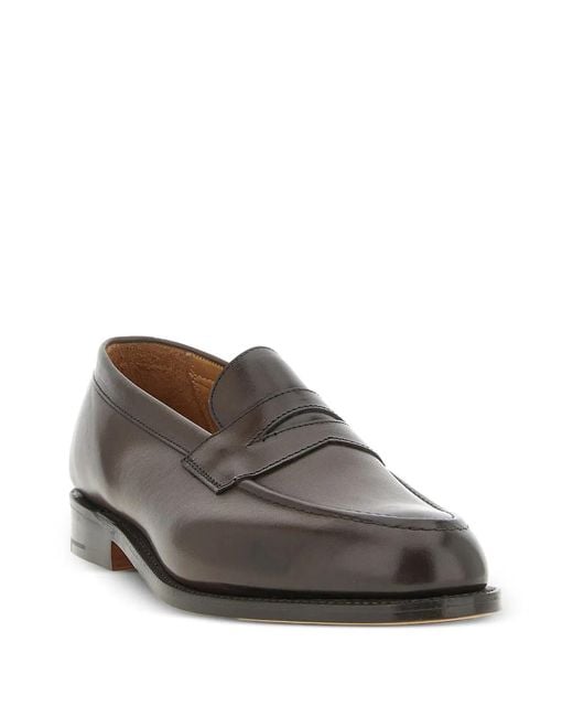 Tricker's Gray Harvard Leather Loafers for men