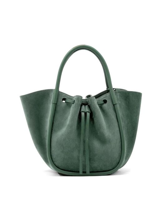 Proenza Schouler Green Small Ruched Tote Bag