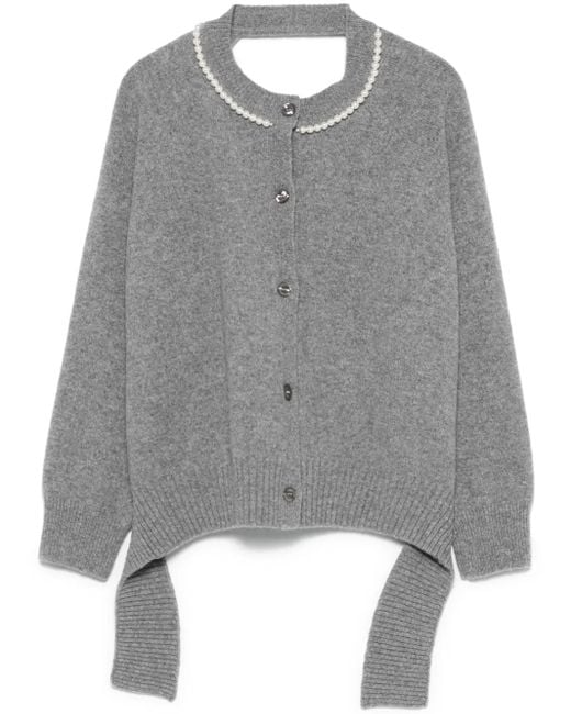 Simone Rocha Vest Met Open Rug in het Gray