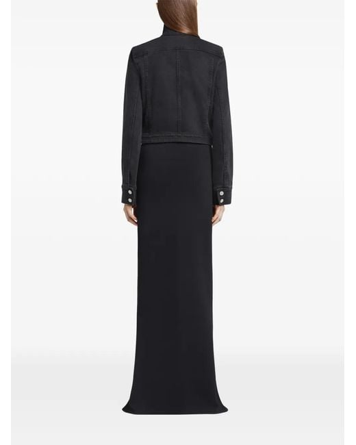 Courreges Reedition Button Denim Jack in het Black
