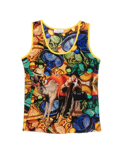The Artistylist Orange Graphic-Print Tank Top