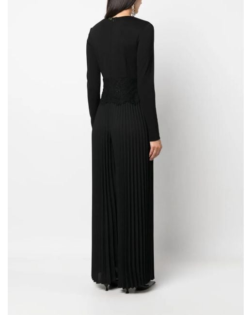 Twinset Black Jumpsuit Mit Spitzeneinsatz