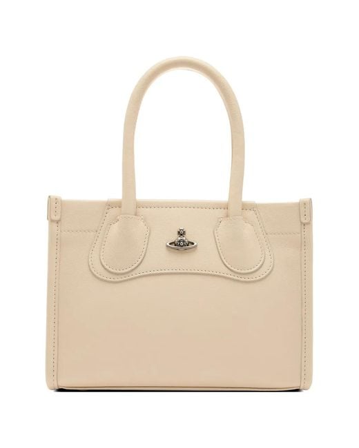 Vivienne Westwood Natural Small Troy Tote Bag