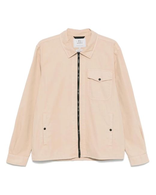 Woolrich Overshirt Met Gabardine Weving in het Natural voor heren