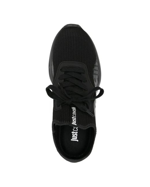 Just Cavalli Black Bubble-Sole Sneakers for men