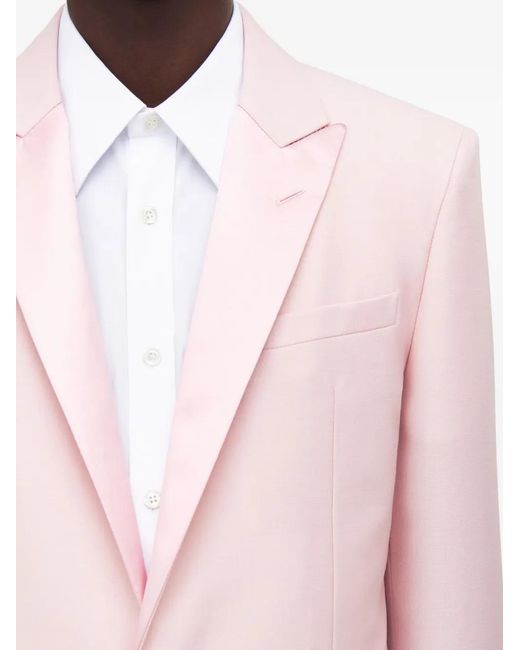 McQueen Pink Button Blazer for men