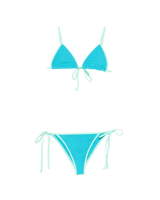 Bondeye Blue Crinkle-Effect Bikini