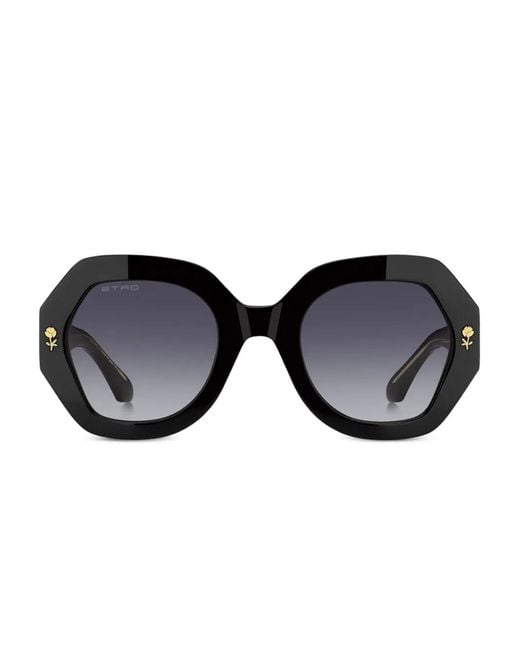 Etro Black Mania Oversized-Frame Sunglasses