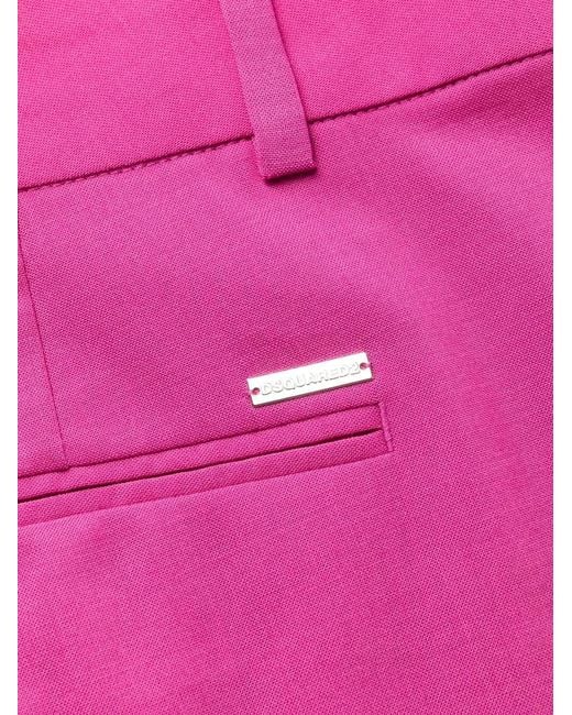 DSquared² Pink High-Waist-Hose Mit Weitem Bein