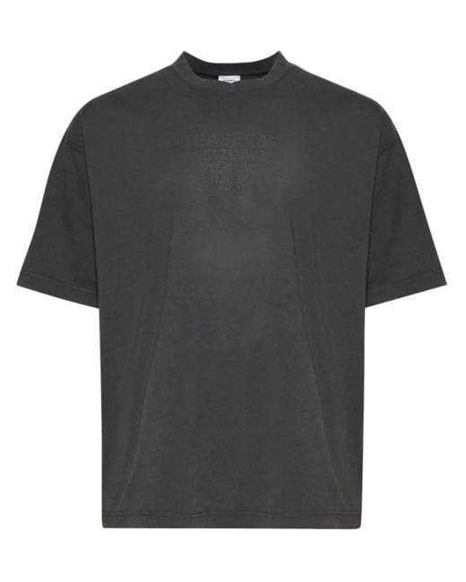Camiseta con eslogan estampado Vetements de hombre de color Black