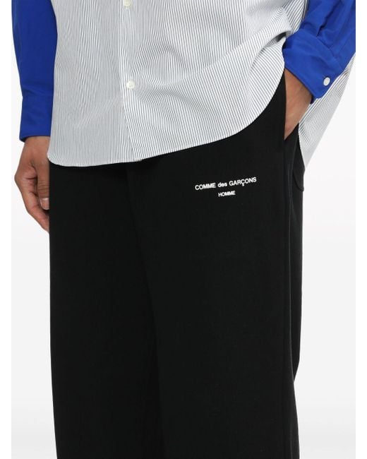 Comme des Garçons Black Logo-embroidered Drawstring Track Pants for men