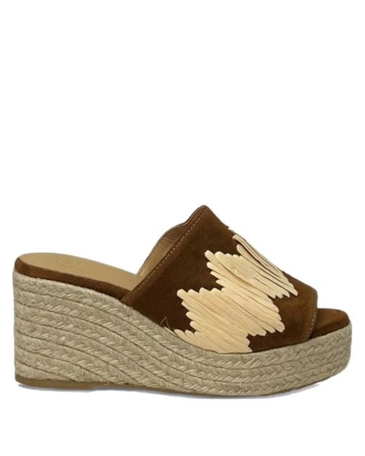 Castaner Brown 70Mm Platform Sandals