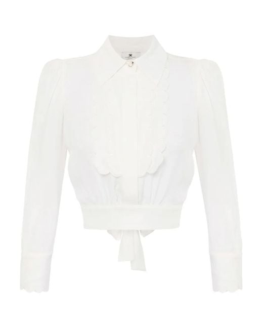 Elisabetta Franchi White Elegant Shirt With Rear Tie
