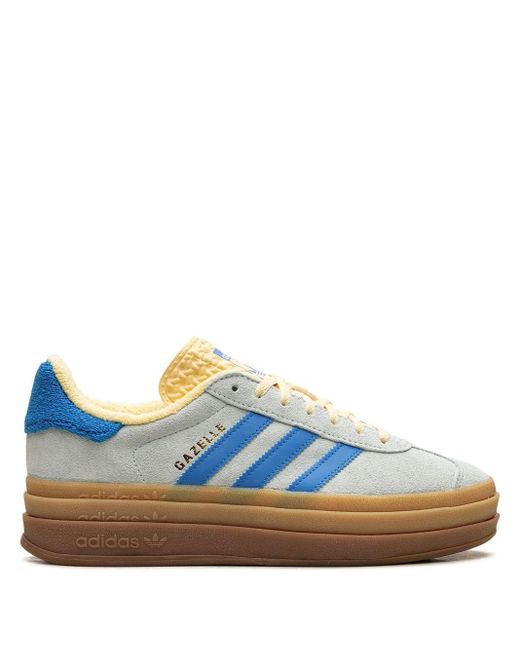Adidas Gazelle Bold "almost Blue/yellow" Sneakers