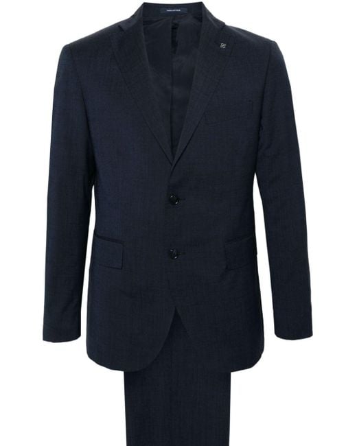 Tagliatore Blue Notched-lapels Single-breasted Suit for men