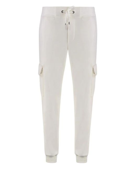 Moorer White Enrich Wool Sweatpants for men