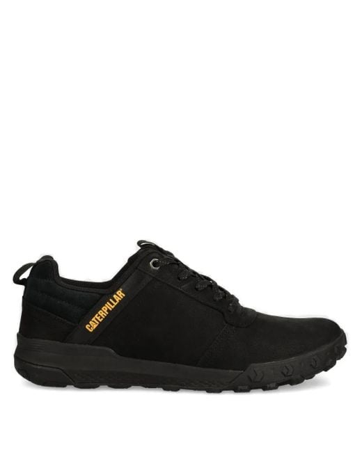 Caterpillar Black Padded-Panel Textured Sneakers for men