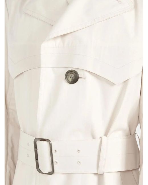 メンズ Ferragamo シングルブレスト トレンチコート Natural