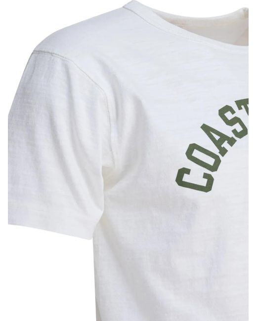 Buzz Rickson's White Coast Guard Print T-Shirt for men
