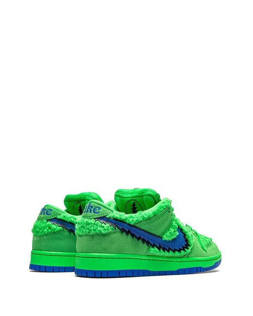 Nike Green Sb Dunk Low "Grateful Dead