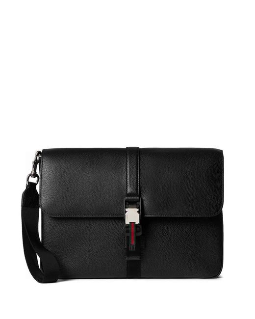 Gucci Black Buckle-Strap Shoulder Bag for men