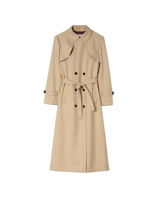 Sandro Natural Belted Double-Breasted Trench