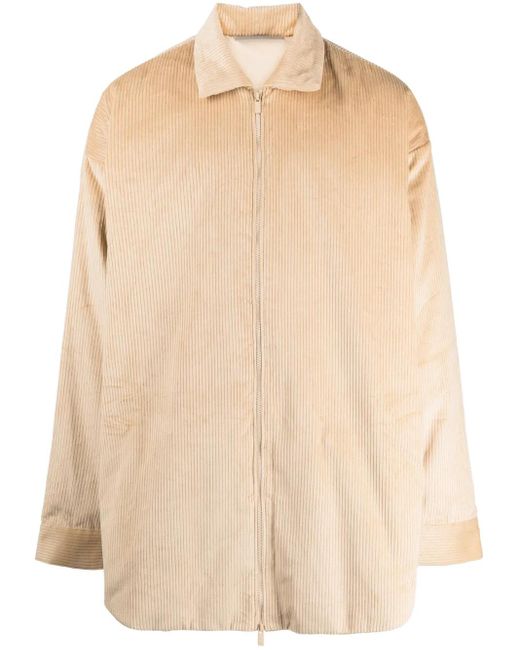 Fear Of God Natural Corduroy Zip-Up Shirt Jacket for men