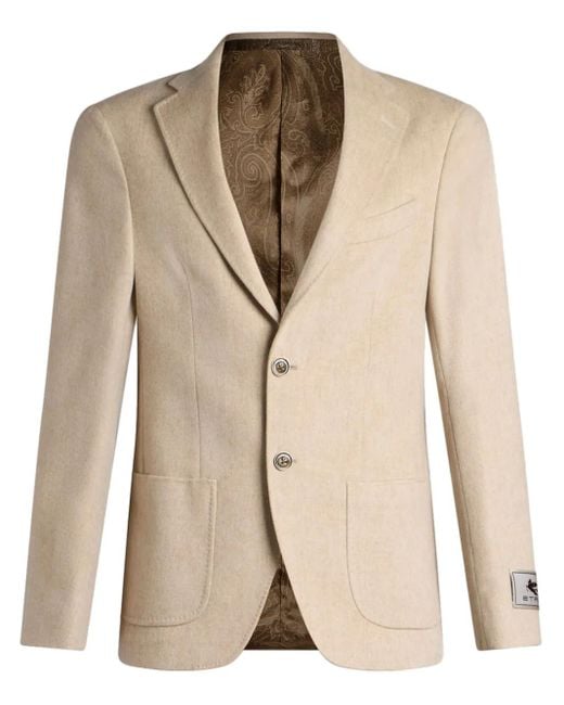 Etro Natural Classic Sport Jacket With Stitching for men