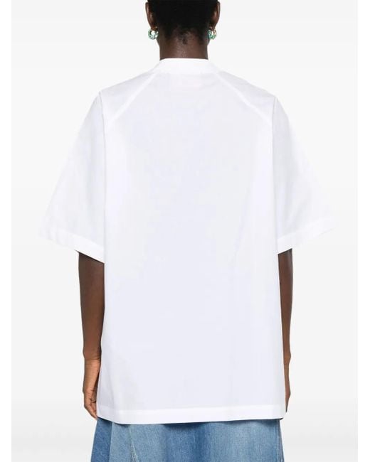 Plan C White Graphic-Print T-Shirt