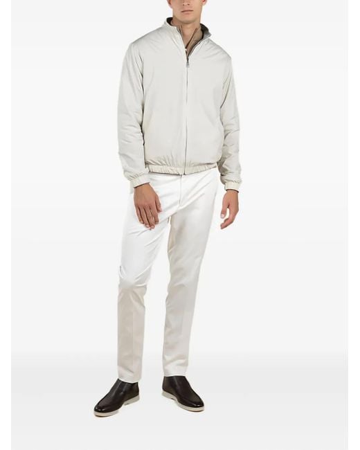 Aurélien White Zip-Fastening Jacket for men