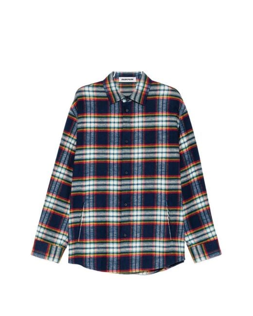 DARKPARK Blue Check-Print Shirt for men