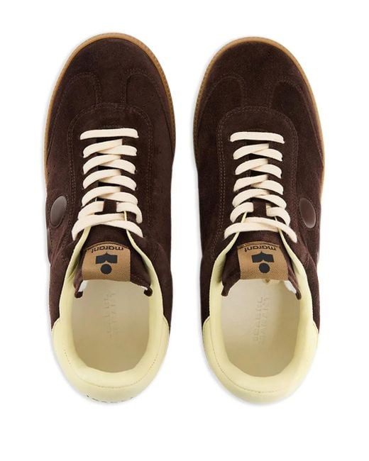 Isabel Marant Brown Bryce Low-Top Suede Sneakers Shoes