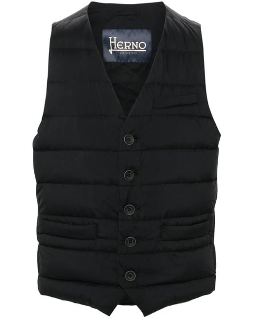 Herno Black Il Panciotto Down Vest for men