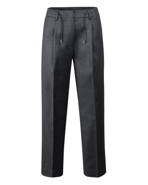 Pantalon Antonia-Lxw À Pinces Et Lien De Resserrage Moorer en coloris Gray