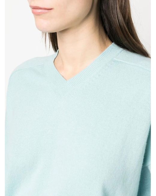 Loulou de Saison Blue Emsalo V-Neck Cashmere Jumper
