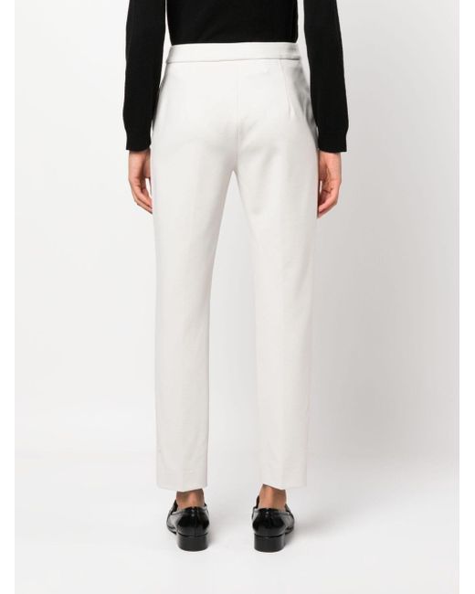 Pantalones ajustados con pinzas Max Mara de color White
