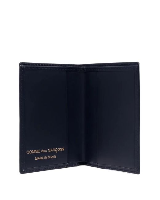 Comme des Garçons Blue Logo-Stamped Leather Wallet