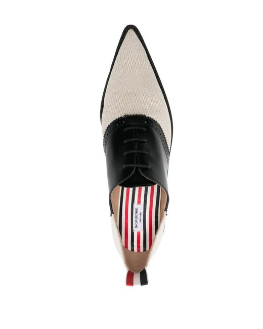 Thom Browne Black Colour-Block Oxford Shoes