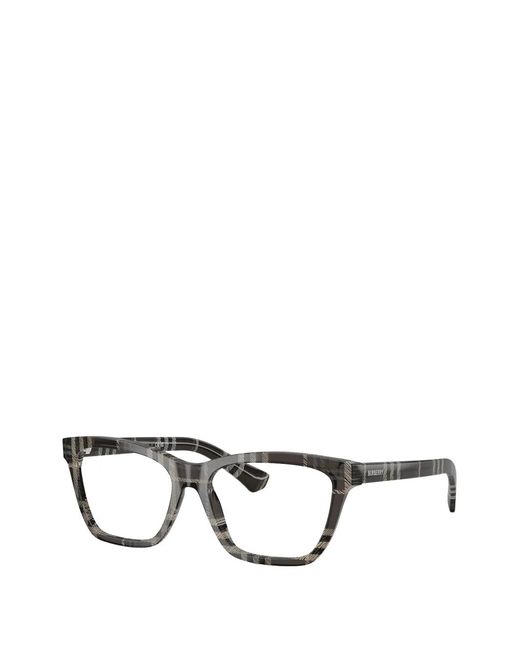 Burberry White Square-Frame Glasses