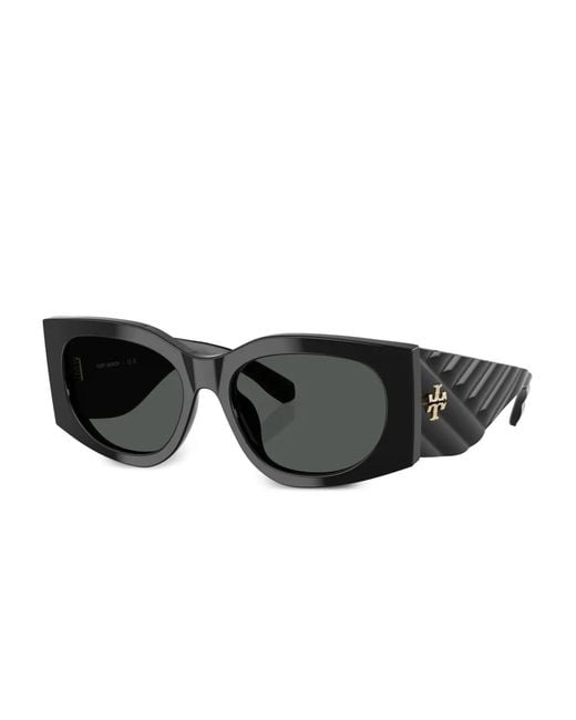 Tory Burch Black Oval Sunglasses