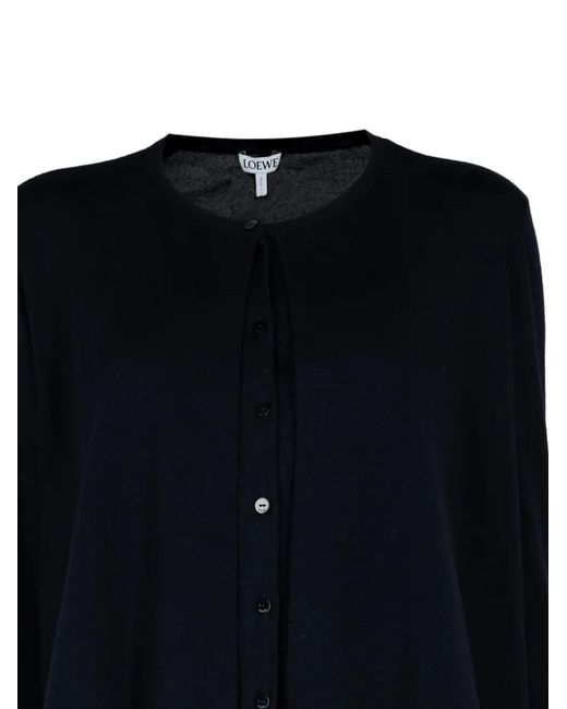 Loewe Blue Buttoned Cardigan