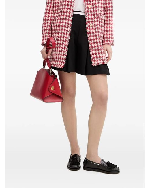 Fracomina Red Pleated Shorts