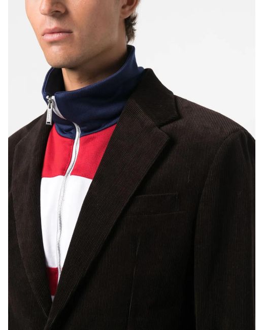 DSquared² Black Layered Single-Breasted Blazer for men