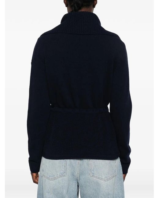 Moncler Blue Padded Panelled Cardigan