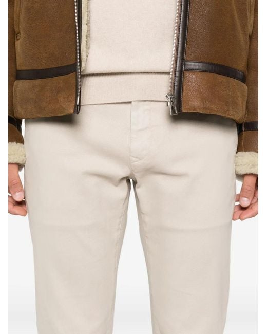 Jacob Cohen White Button Fly Straight-Leg Trousers for men