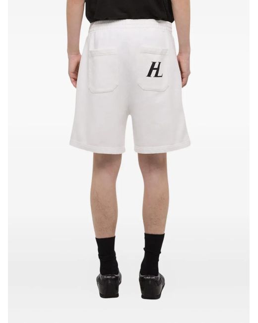 Helmut Lang White Logo-Print Shorts for men
